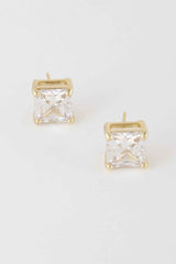 Silver Cubic Zirconia Rhinestone Earrings