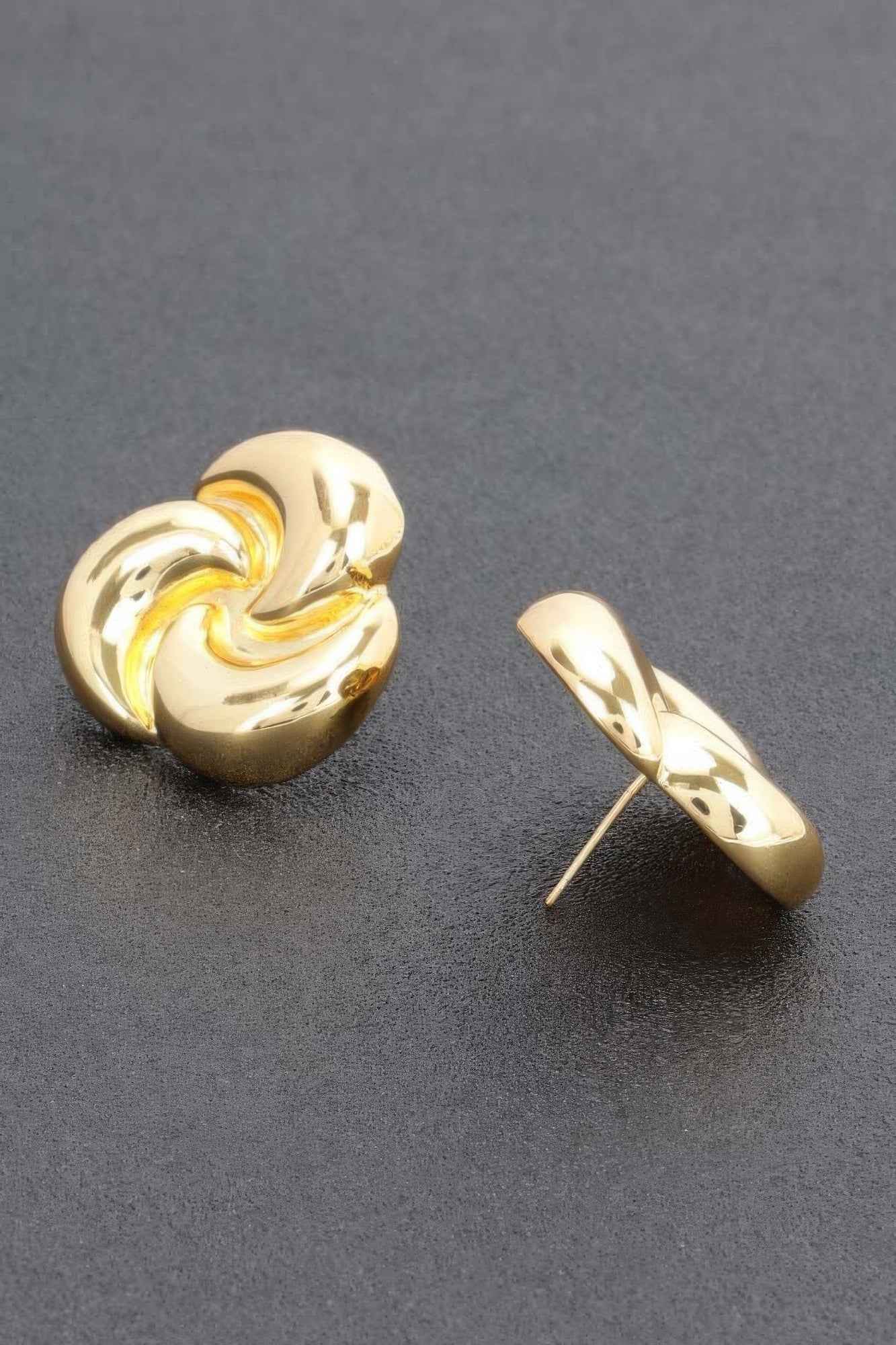 Metal Gold Dip Earring