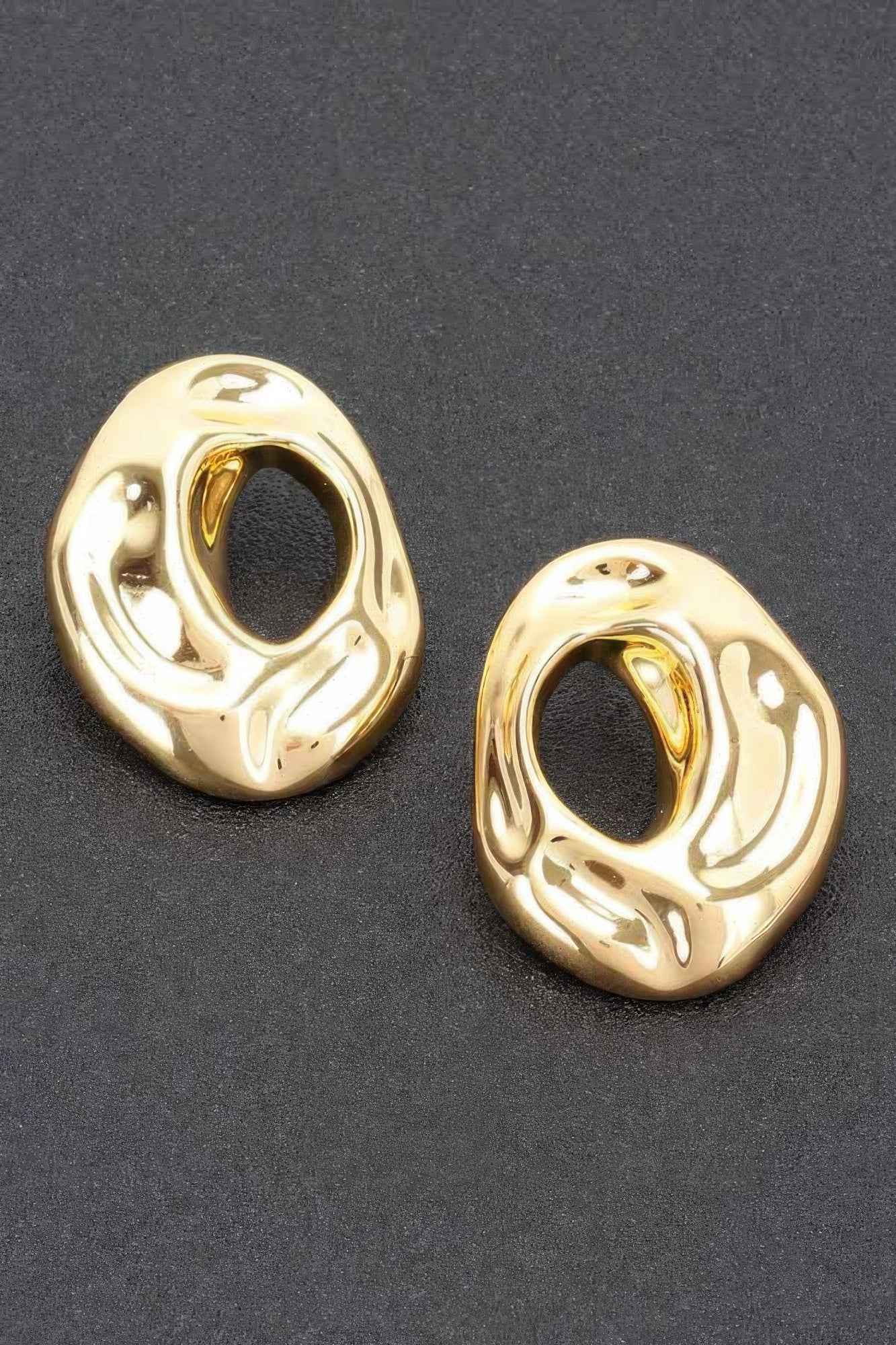 Metal Gold Dip Earring