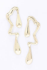 Metal Gold Dip Earring