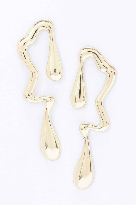 Metal Gold Dip Earring