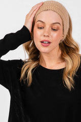 Fuzzy Cable Knit Headband