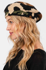 Camo Knit Beret