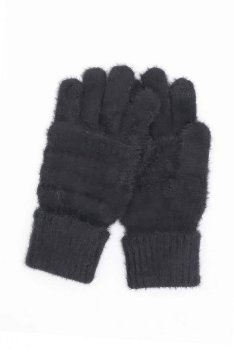 Fuzzy Cable Knit Smart Touch Gloves