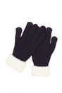 Faux Fur Cuff Smart Touch Knit Gloves