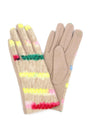 Multi Color Yarn Pattern Smart Touch Gloves
