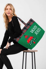 Holly Jolly Letter Christmastree Christmas Totebag