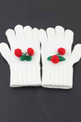 Cute Cherry Beanie & Gloves Set