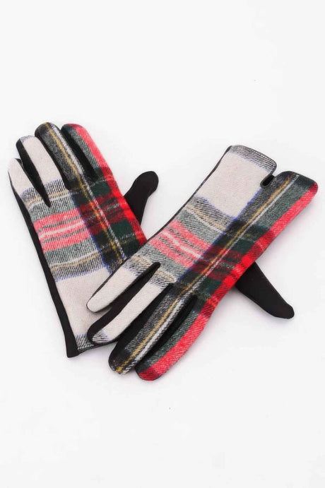 Plaid Pattern Gloves