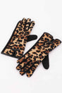 Leopard Print Knitted Gloves