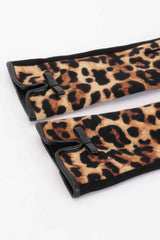 Leopard Print Knitted Gloves