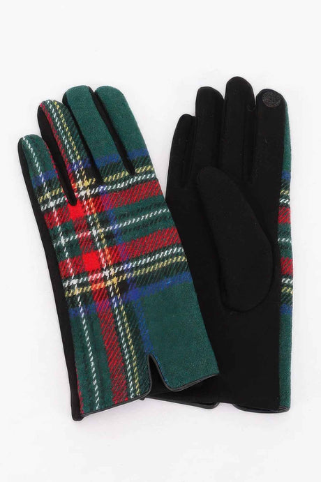 Plaid Pattern Gloves