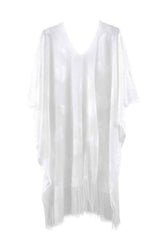 Floral Lace Poncho With Tassel