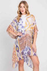 Boho Flower Print Kimono