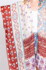 Boho Flower Print Kimono