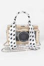Mirror Vegan Leather Clear Tophandle Camera Clutch