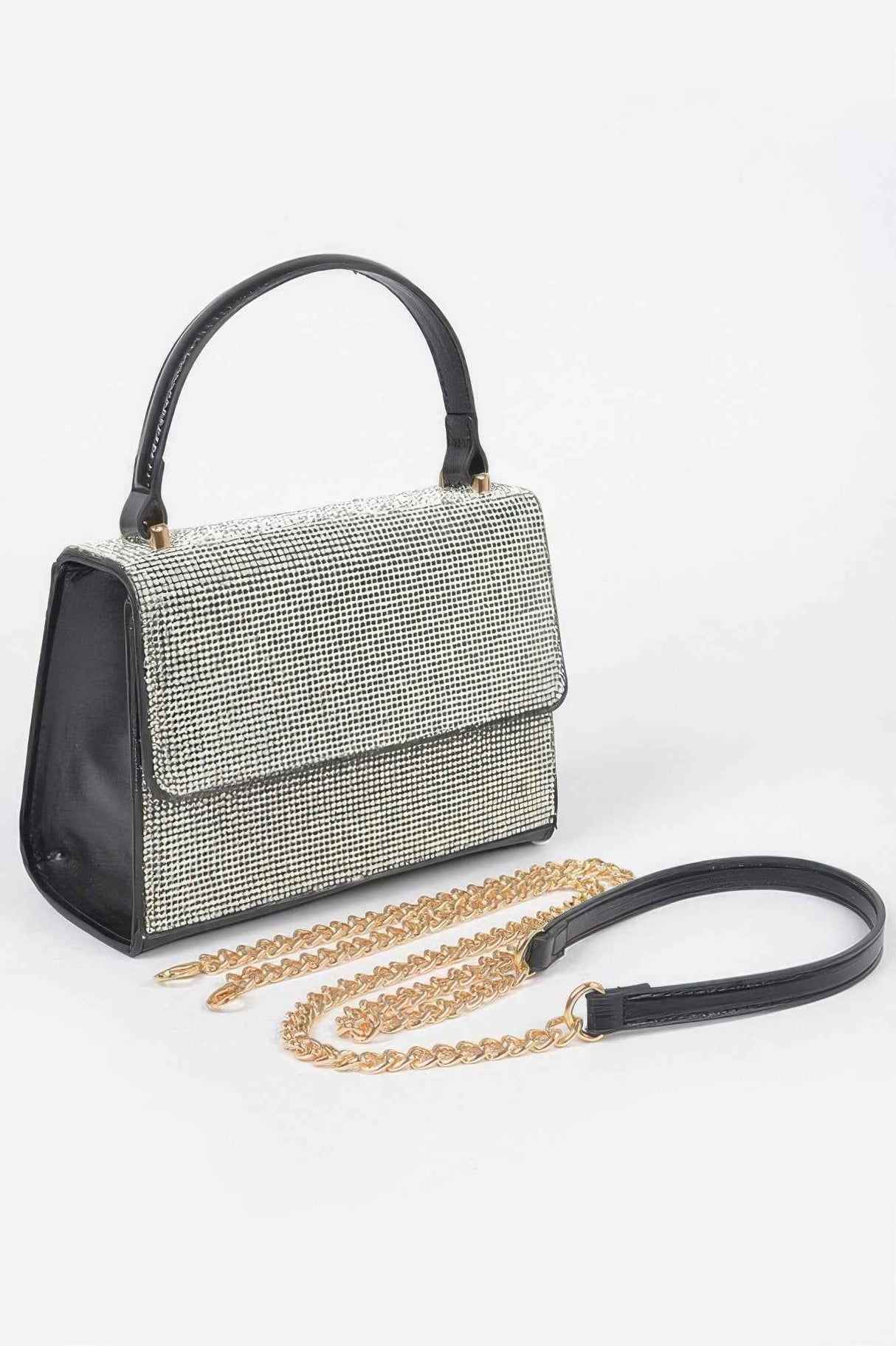 Rhinestone Top Handle Bag