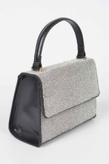 Rhinestone Top Handle Bag
