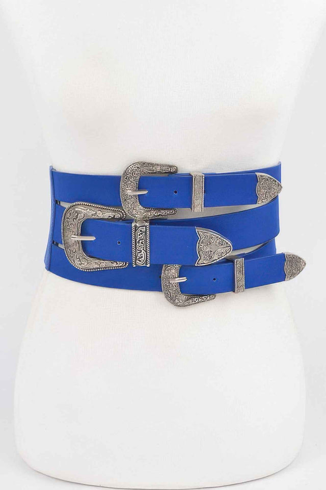 Multi Buckles Elastic Belt