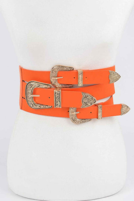 Multi Buckles Elastic Belt