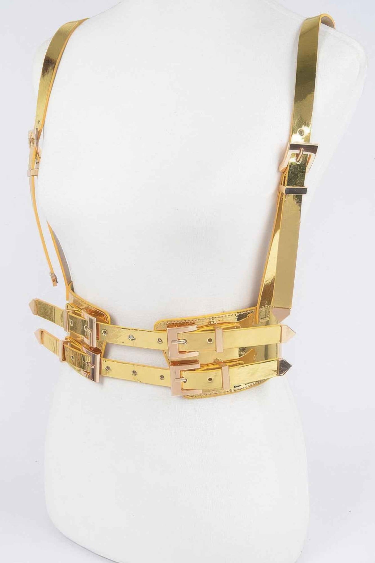 Vegan Harness With Metal Buckles