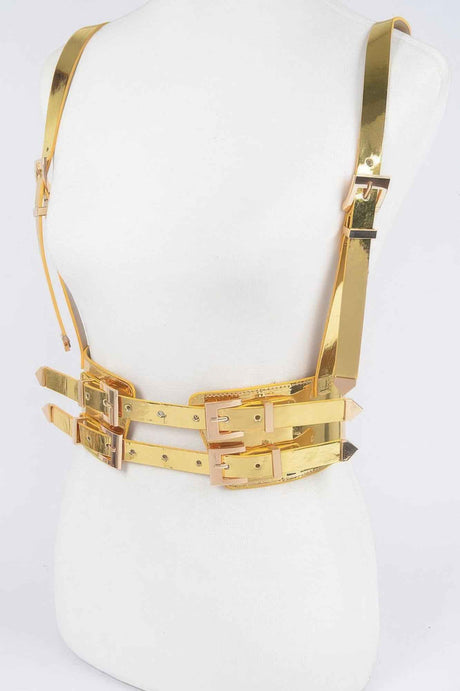 Vegan Harness With Metal Buckles