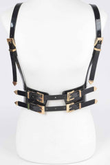 Plus Size Faux Leather Harness