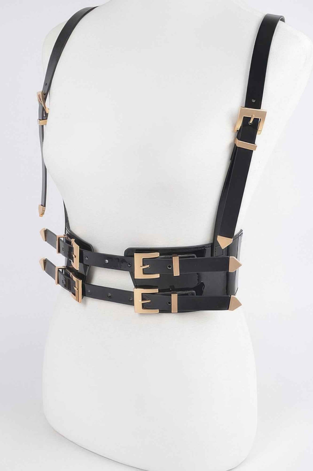 Plus Size Faux Leather Harness