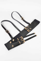 Plus Size Faux Leather Harness