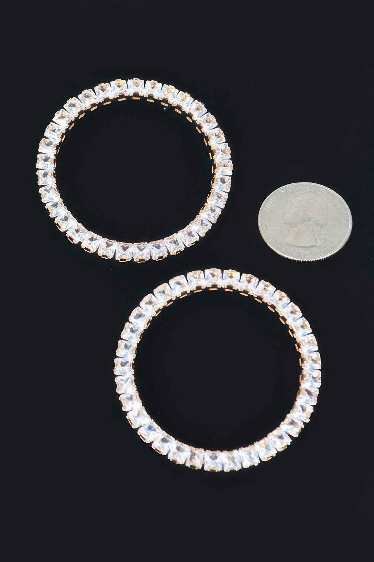 Rhinestone Round Earring