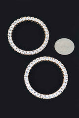 Rhinestone Round Earring