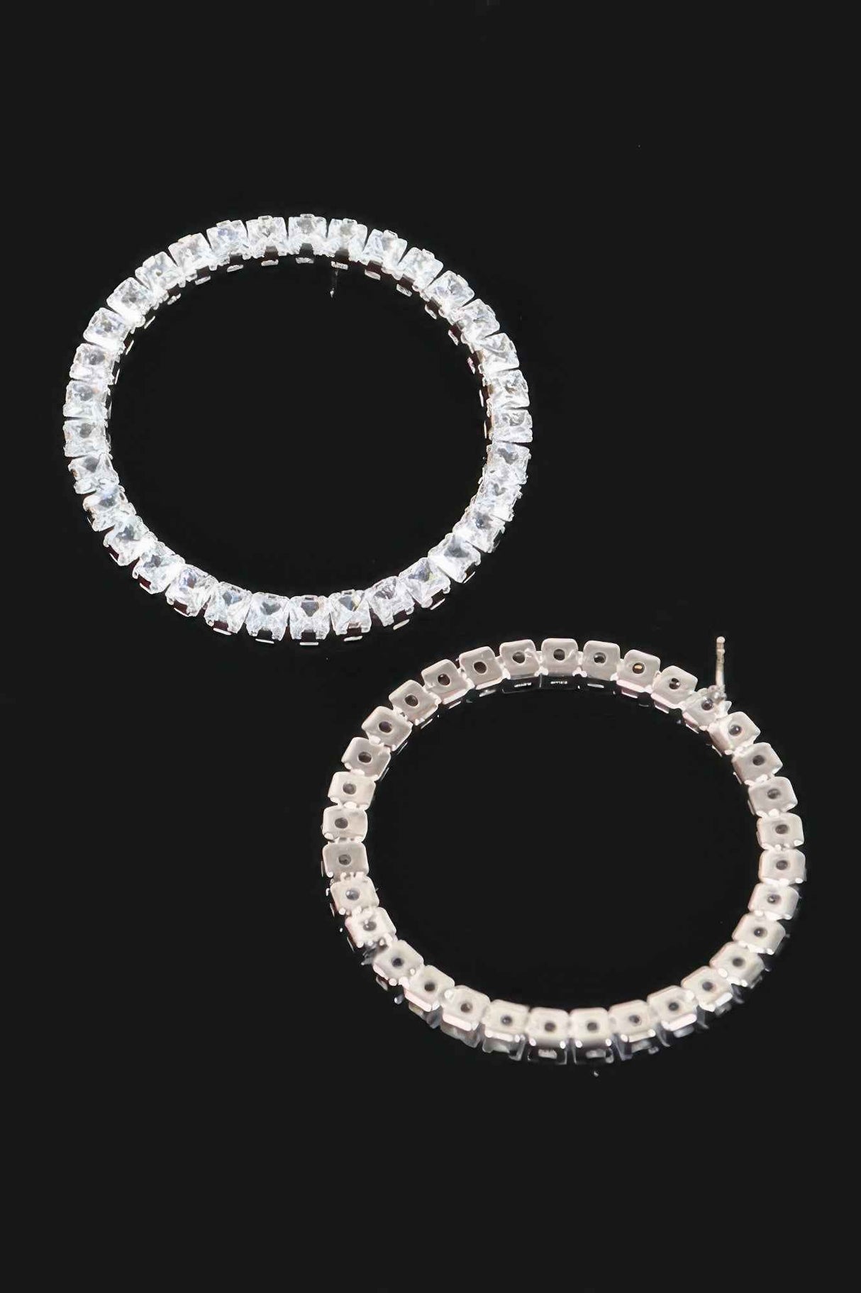 Rhinestone Round Earring