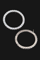Rhinestone Round Earring