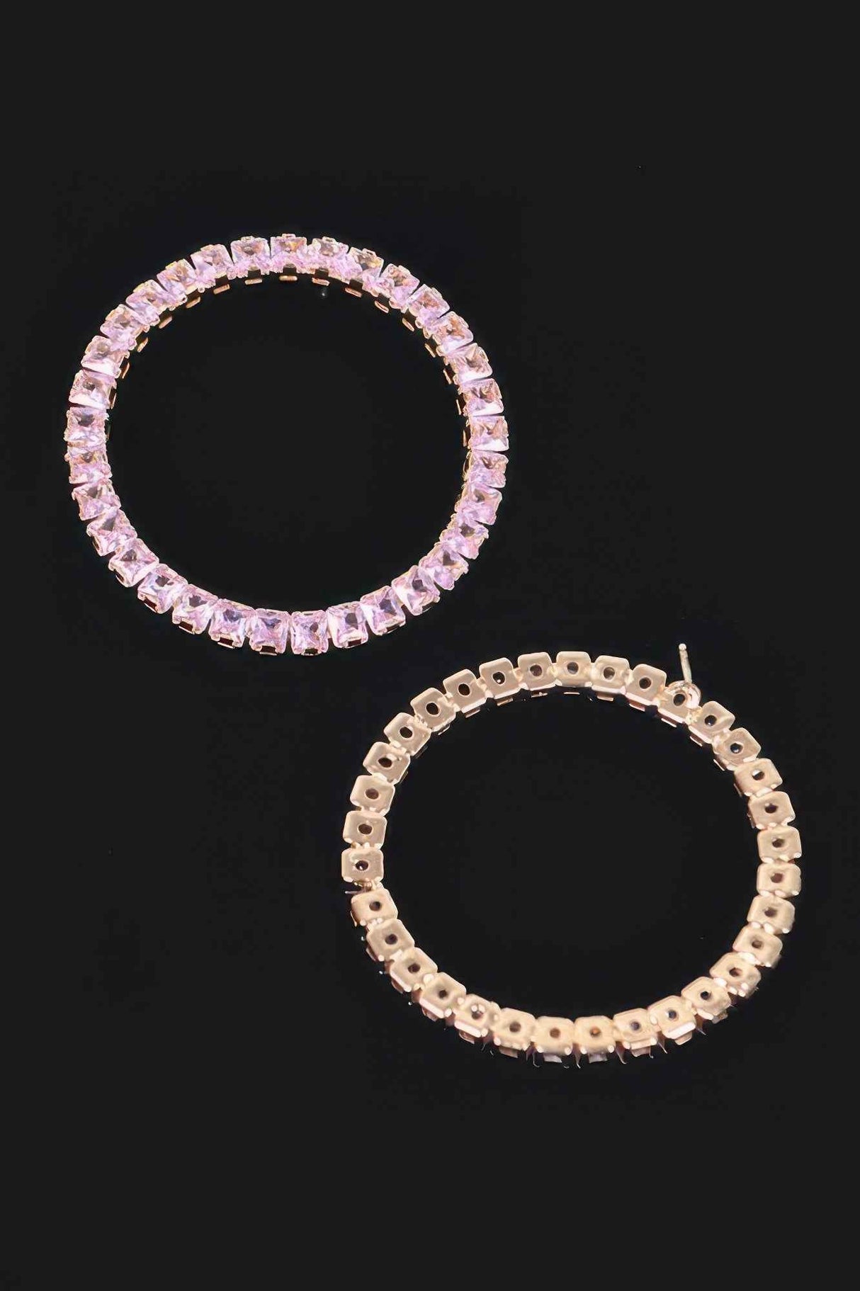 Rhinestone Round Earring