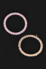 Rhinestone Round Earring