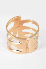 Metal Spring Hinge Cuff Bracelet