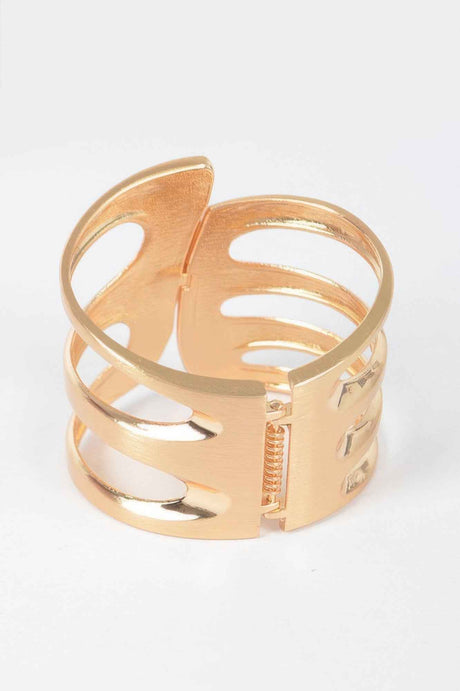 Metal Spring Hinge Cuff Bracelet