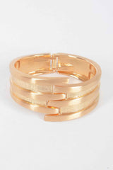 Metal Spring Hinge Cuff Bracelet