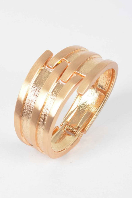 Metal Spring Hinge Cuff Bracelet