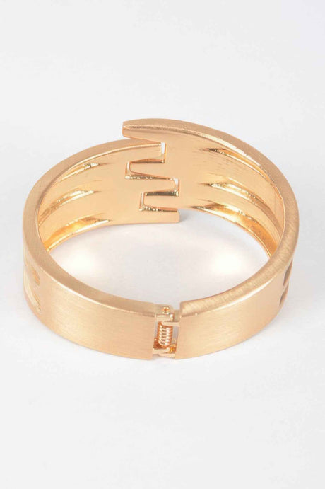 Metal Spring Hinge Cuff Bracelet