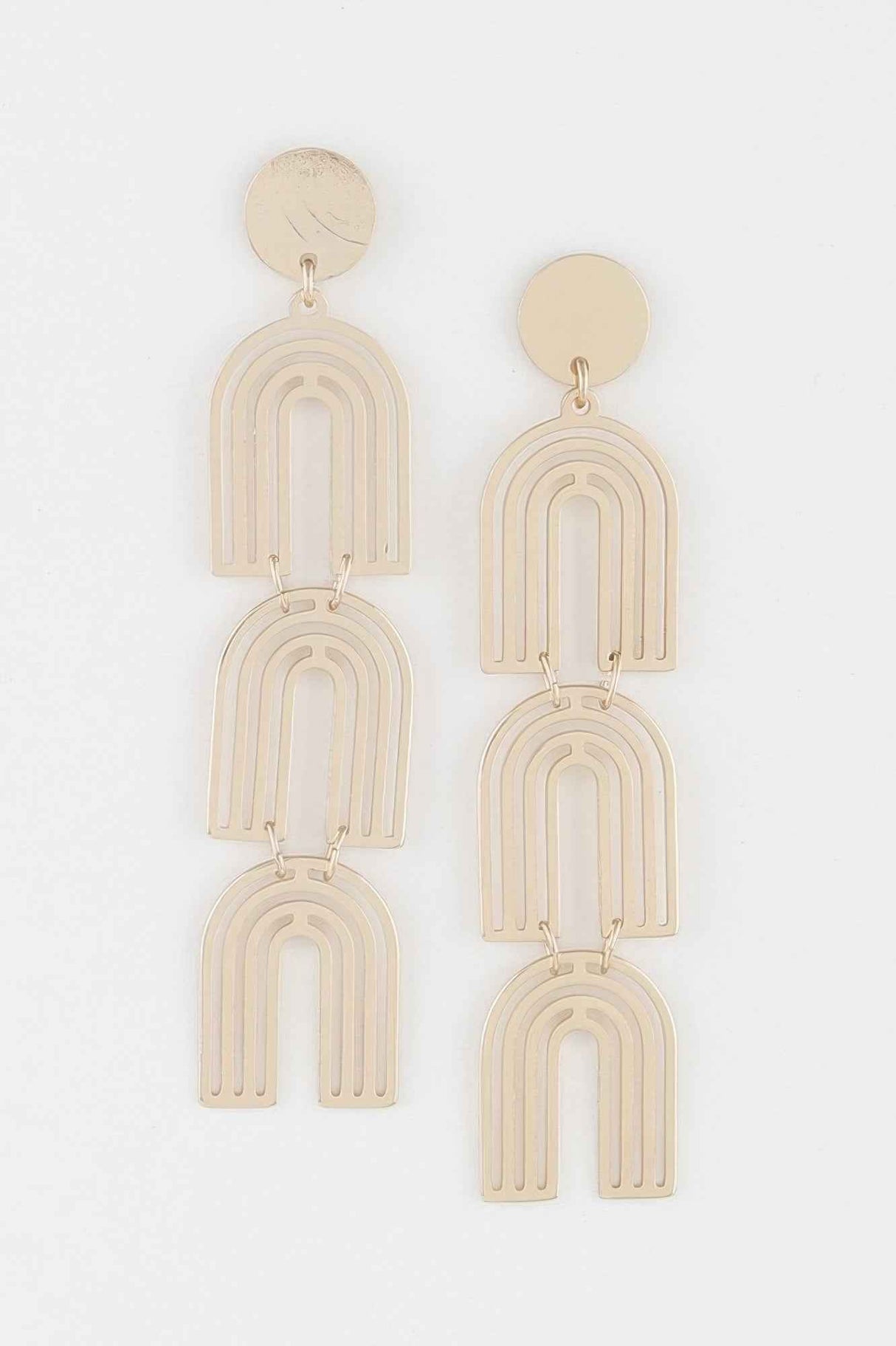 Triple Arch Drop Earrings