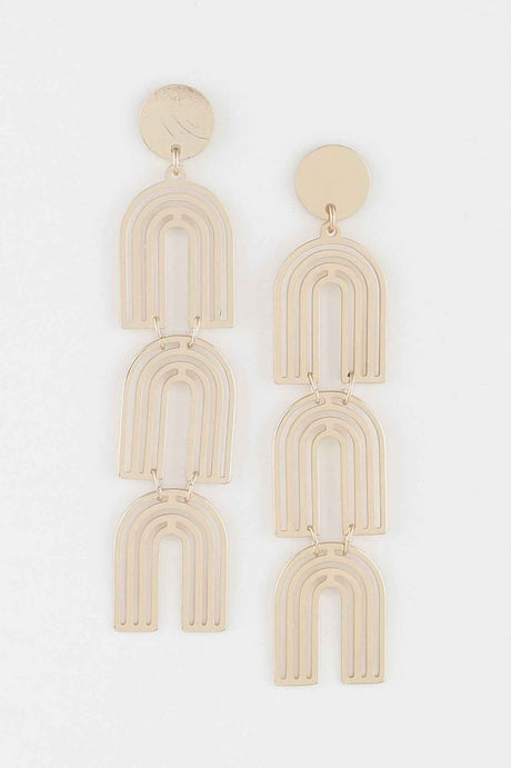 Triple Arch Drop Earrings