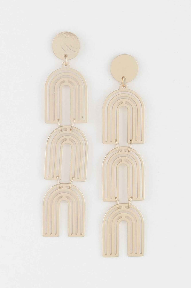 Triple Arch Drop Earrings
