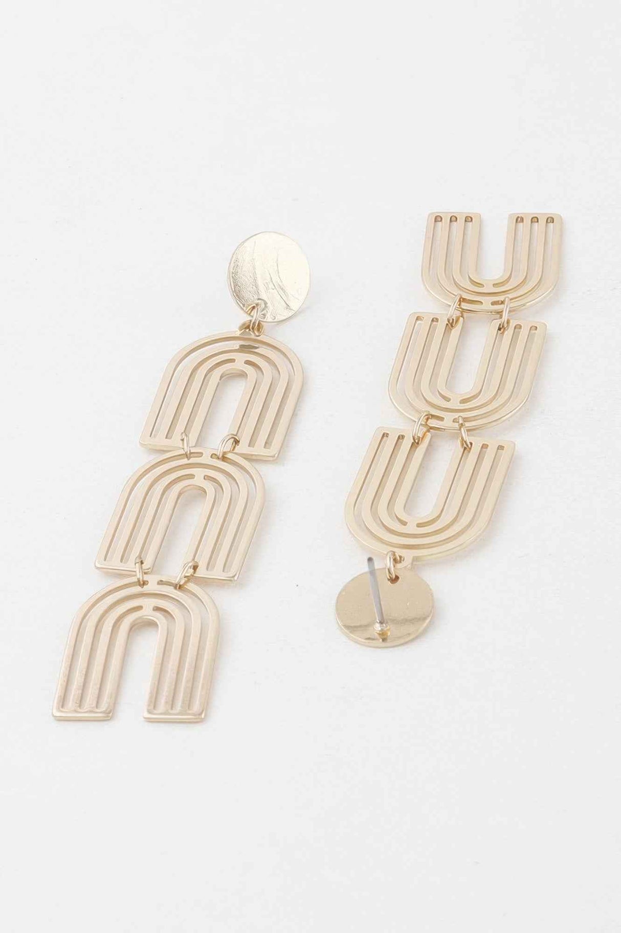 Triple Arch Drop Earrings