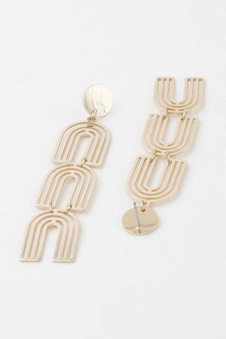 Triple Arch Drop Earrings