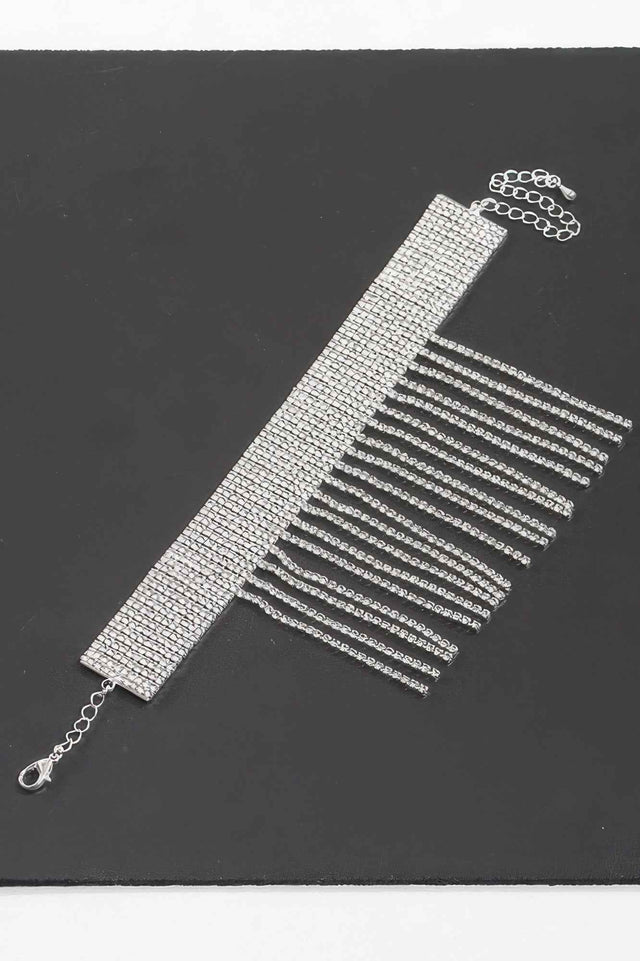 Jeweled Rhinestone Cuff Anklet