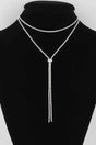 Jeweled Rhinestone Choker Drop Necklace