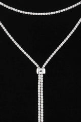 Jeweled Rhinestone Choker Drop Necklace