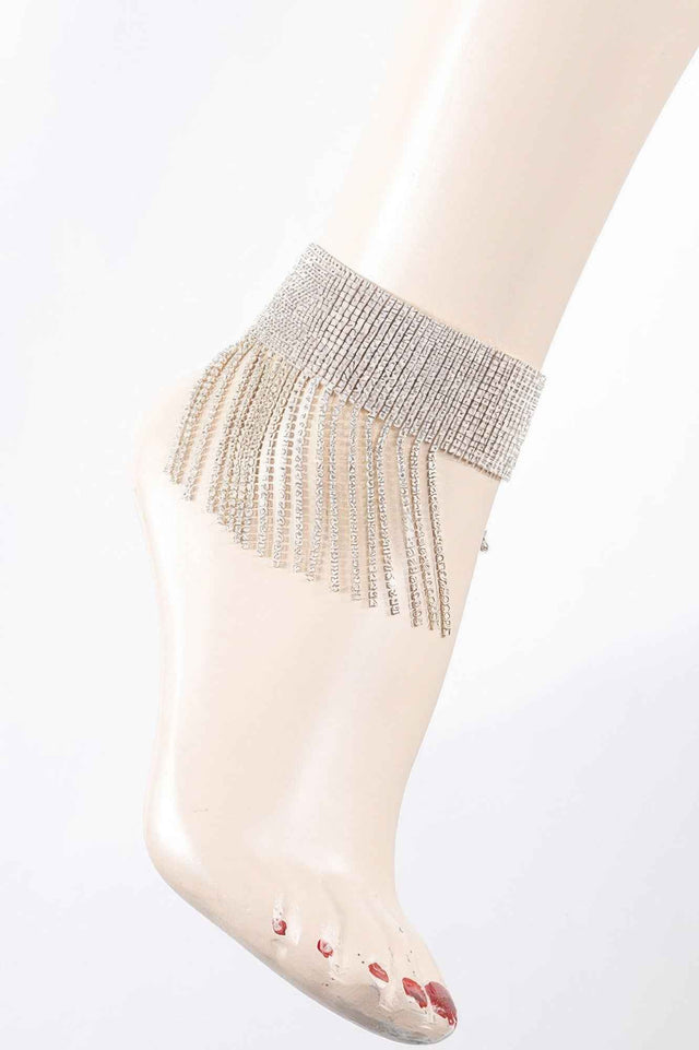 Jeweled Rhinestone Drop Anklet
