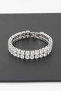 Double Rhinestone Clasp Bracelet